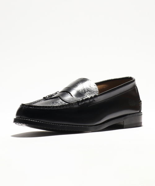 EMBOSSED LOAFERS / BLACK PAISLEY 27 MENS EMBOSSED LOAFERS BLACK