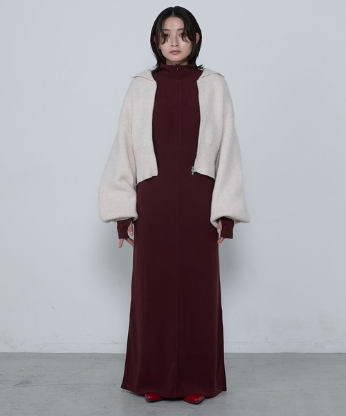 【LEMAILE】マキシワンピース High neck long zip maxi dress / ハイネック ロングZIP マキシ
