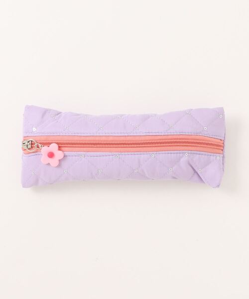 Mignonjour（ミニョンジュール）の「FReePLACe/フラワーチャームキルティングペンケース 12308（ペン類・レディース・ピンク/ホワイト/パープル・FREE）」の7枚目の写真