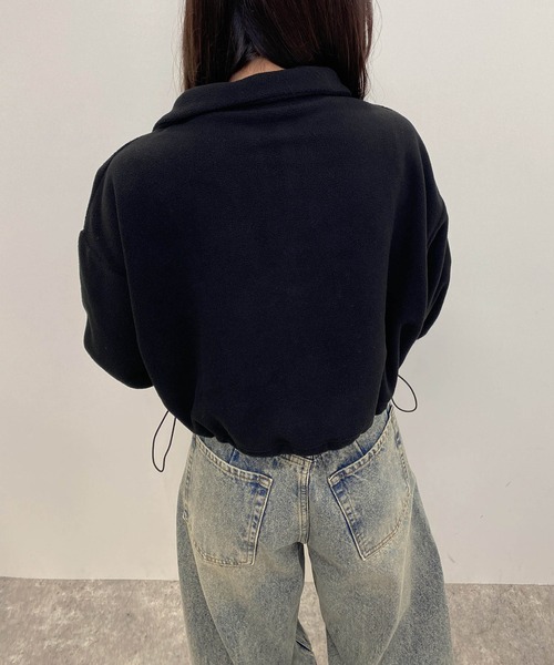 INGNI(イング)の「ハーフZIP裾ドロストショートフリーストップス(その他トップス・レディース・アイボリー/ブラック/ベージュ・M)」の19枚目の写真