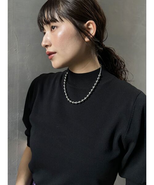 MURUA（ムルーア）の「ボールチェーンMIXネックレス（ネックレス・レディース・シルバー・FREE）」の6枚目の写真