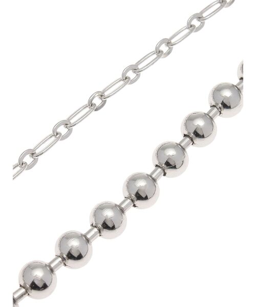 MURUA（ムルーア）の「ボールチェーンMIXネックレス（ネックレス・レディース・シルバー・FREE）」の14枚目の写真