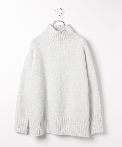 BAYFLOW（ベイフロー）の「[ふっくら軽くあったか]ブークレタートルニットプルオーバー（ニット/セーター・レディース・オレンジ/チャコール/グリーン/ライトグレー・FREE）」の18枚目の写真