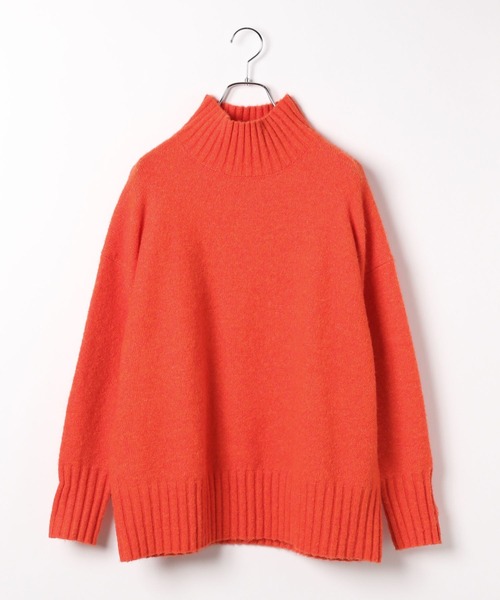BAYFLOW（ベイフロー）の「[ふっくら軽くあったか]ブークレタートルニットプルオーバー（ニット/セーター・レディース・オレンジ/チャコール/グリーン/ライトグレー・FREE）」の20枚目の写真