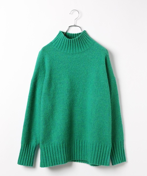 BAYFLOW（ベイフロー）の「[ふっくら軽くあったか]ブークレタートルニットプルオーバー（ニット/セーター・レディース・オレンジ/チャコール/グリーン/ライトグレー・FREE）」の21枚目の写真