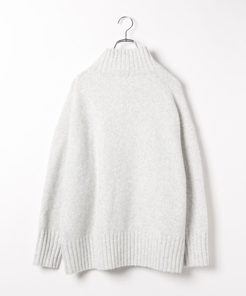 BAYFLOW（ベイフロー）の「[ふっくら軽くあったか]ブークレタートルニットプルオーバー（ニット/セーター・レディース・オレンジ/チャコール/グリーン/ライトグレー・FREE）」の22枚目の写真