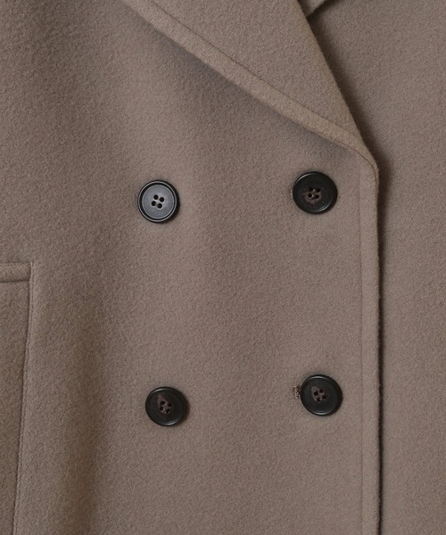 YECCA VECCA（イェッカヴェッカ）の「ウール混ミドル丈Pコート（ピーコート・レディース・ダークネイビー/モカ/ライトベージュ・FREE）」の18枚目の写真