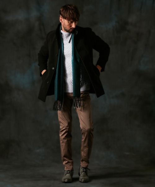 HIDEAWAYS NICOLE（ハイダウェイニコル）の「バイカラーマフラー（マフラー・メンズ・グリーン/ネイビー/ブラック・FREE）」の10枚目の写真