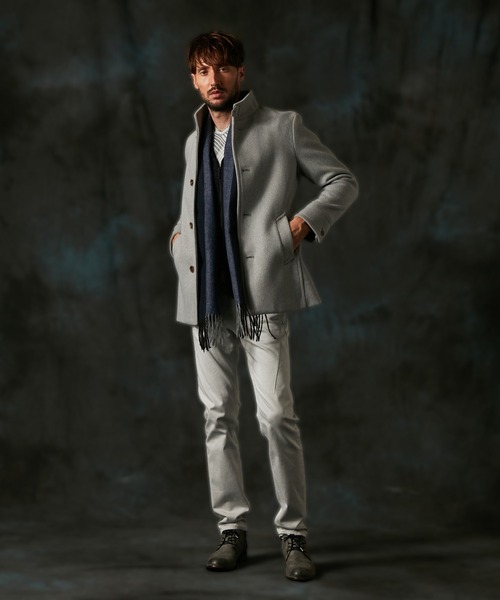 HIDEAWAYS NICOLE（ハイダウェイニコル）の「バイカラーマフラー（マフラー・メンズ・グリーン/ネイビー/ブラック・FREE）」の16枚目の写真