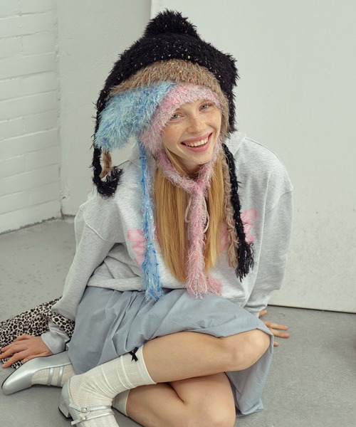 WEGO(ウィゴー)の「WEGO/猫耳モヘアニットキャップ/ビーニー(ニットキャップ/ビーニー・レディース・ブラック/ブルー/ブラウン/ピンク/ホワイト/グリーン・FREE)」の14枚目の写真