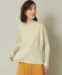 ITS'DEMO | 【手洗い可／薄手／ロングシーズン使える】ラメワイドリブ切替ニット(ニット/セーター)