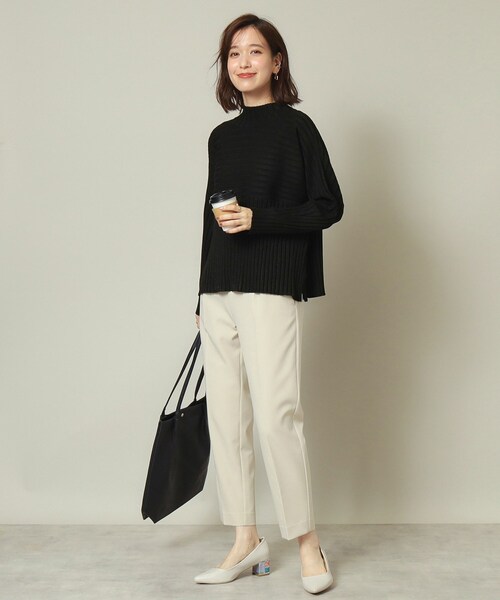 ITS'DEMO（イッツデモ）の「◆【手洗い可／薄手／ロングシーズン使える】ラメワイドリブ切替ニット（ニット/セーター・レディース・ブラック/オフホワイト/ダークブラウン/ボルドー/ブルー系その他・00）」の15枚目の写真