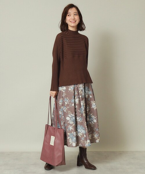 ITS'DEMO（イッツデモ）の「◆【手洗い可／薄手／ロングシーズン使える】ラメワイドリブ切替ニット（ニット/セーター・レディース・ブラック/オフホワイト/ダークブラウン/ボルドー/ブルー系その他・00）」の18枚目の写真