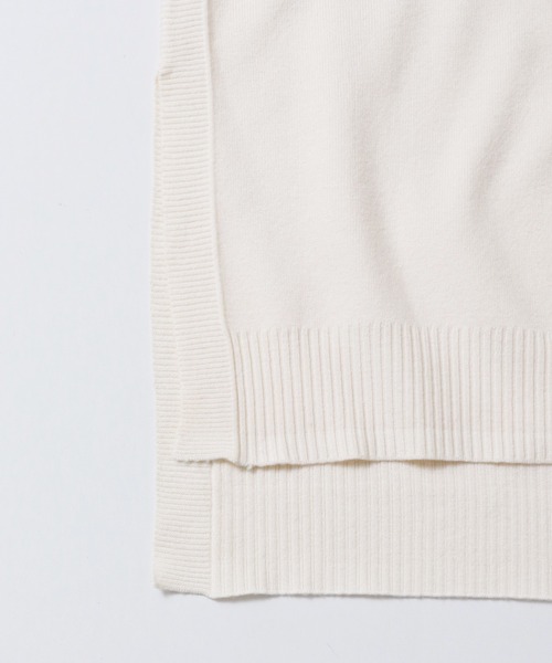 【セール】【静電気防止】やわもちヤーン 袖配色 オーバータートルニット（ニット/セーター）｜hunch（ハンチ）