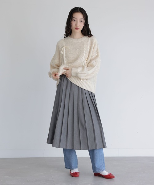 somari imagination（ソマリ イマジネーション）の「『プリーツスカート×ストレートパンツセット』（スラックス・レディース・ブラック/グレー・1/2）」の16枚目の写真