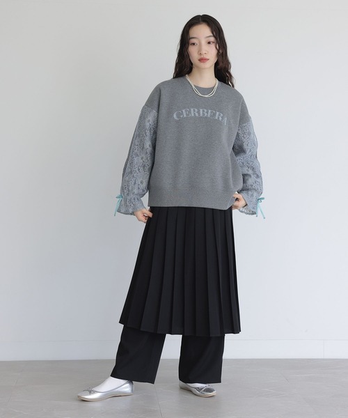 somari imagination（ソマリ イマジネーション）の「『プリーツスカート×ストレートパンツセット』（スラックス・レディース・ブラック/グレー・1/2）」の10枚目の写真