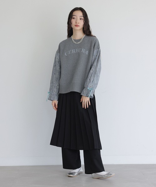 somari imagination（ソマリ イマジネーション）の「『プリーツスカート×ストレートパンツセット』（スラックス・レディース・ブラック/グレー・1/2）」の11枚目の写真