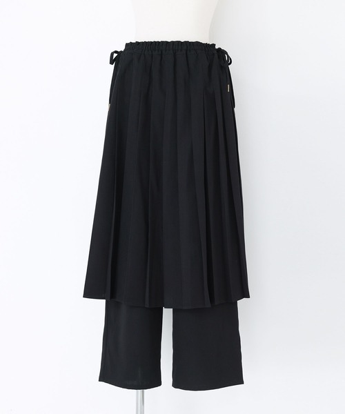 somari imagination（ソマリ イマジネーション）の「『プリーツスカート×ストレートパンツセット』（スラックス・レディース・ブラック/グレー・1/2）」の13枚目の写真