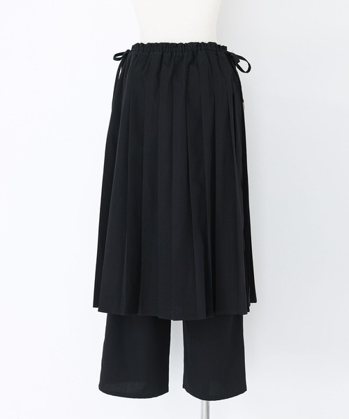 somari imagination（ソマリ イマジネーション）の「『プリーツスカート×ストレートパンツセット』（スラックス・レディース・ブラック/グレー・1/2）」の3枚目の写真