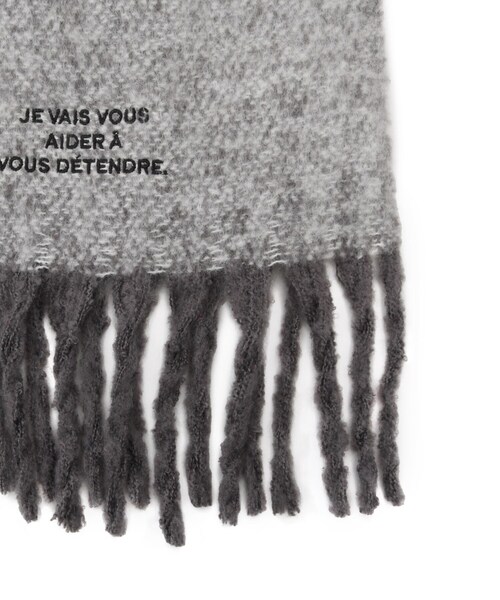 SHOO・LA・RUE(シューラルー)の「刺繍入りボリュームマフラー(ストール/ショール・レディース・ダークグレー/ライトオレンジ系・00)」の5枚目の写真