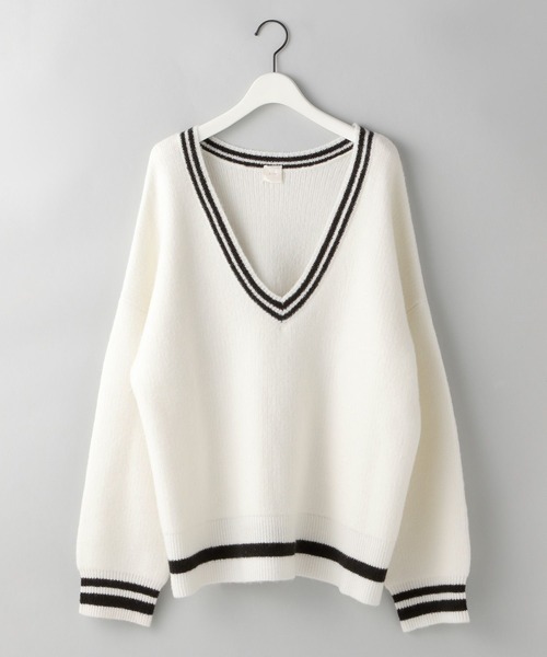 e/rm（イーアールエム）の「【e/rm】チルデンニット（ニット/セーター・レディース・ベージュ/オフホワイト・FREE）」の2枚目の写真