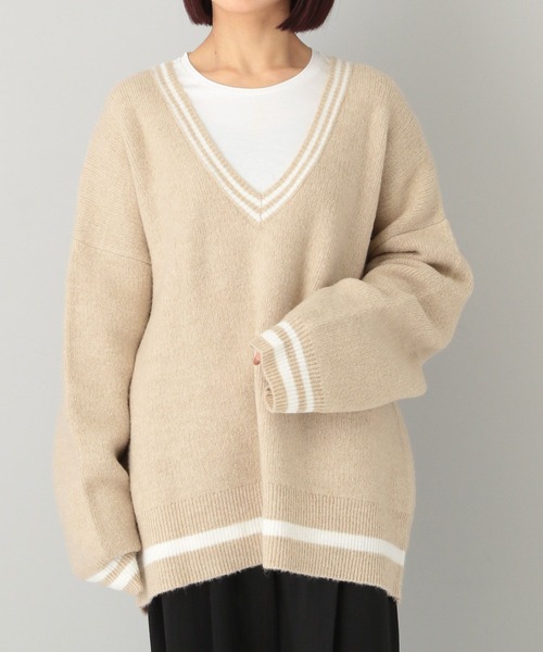 e/rm（イーアールエム）の「【e/rm】チルデンニット（ニット/セーター・レディース・ベージュ/オフホワイト・FREE）」の22枚目の写真