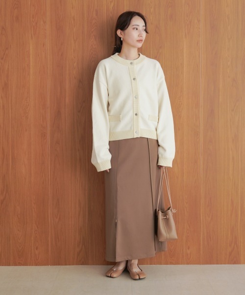 Bab(バブ)の「モールヤーンカーディガン(カーディガン/ボレロ・レディース・アイボリー/グレイッシュベージュ/ブラック・FREE)」の5枚目の写真