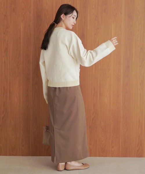 Bab(バブ)の「モールヤーンカーディガン(カーディガン/ボレロ・レディース・アイボリー/グレイッシュベージュ/ブラック・FREE)」の10枚目の写真