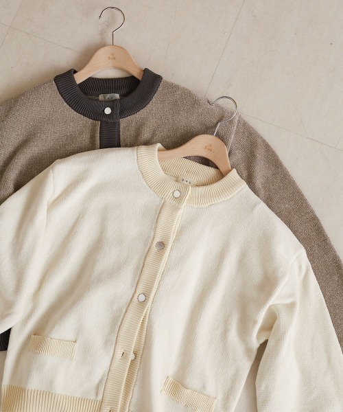 Bab(バブ)の「モールヤーンカーディガン(カーディガン/ボレロ・レディース・アイボリー/グレイッシュベージュ/ブラック・FREE)」の16枚目の写真