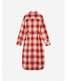 【未使用】Maison Kitsuné　プリーツ　格子柄　シャツワンピース Maison Kitsune（メゾンキツネ）の「OVERSIZE SHIRT DRESS（シャツ