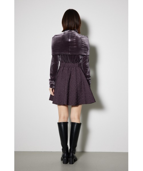 rienda(リエンダ)の「2WAYベロアフレアミニワンピース(スカート・レディース・ブラック/レッド/ダークグレー・SMALL/MEDIUM)」の13枚目の写真