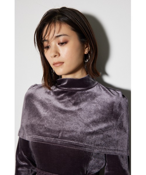 rienda(リエンダ)の「2WAYベロアフレアミニワンピース(スカート・レディース・ブラック/レッド/ダークグレー・SMALL/MEDIUM)」の14枚目の写真