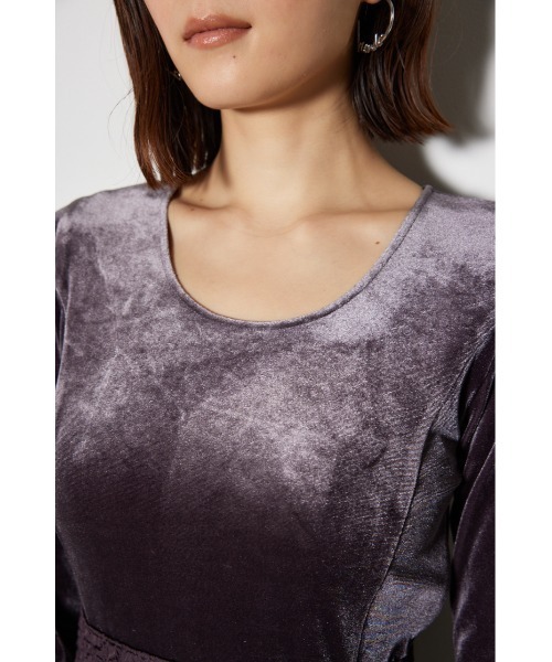 rienda(リエンダ)の「2WAYベロアフレアミニワンピース(スカート・レディース・ブラック/レッド/ダークグレー・SMALL/MEDIUM)」の17枚目の写真