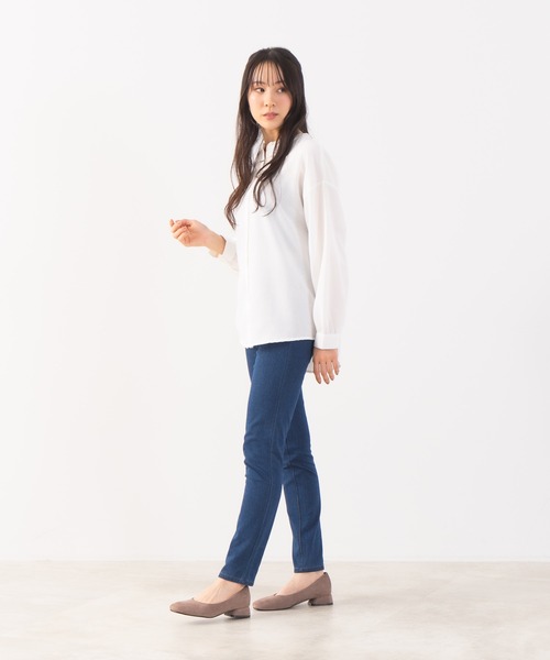 fort point(フォーポイント)の「【FORT POINT/フォートポイント】裏起毛ニットデニムレギンス WARM 暖パン(デニムパンツ・レディース・ネイビー/ブラック/スカイブルー・SMALL/LARGE/MEDIUM)」の11枚目の写真