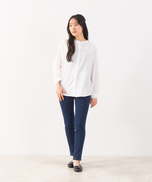 fort point(フォーポイント)の「【FORT POINT/フォートポイント】裏起毛ニットデニムレギンス WARM 暖パン(デニムパンツ・レディース・ネイビー/ブラック/スカイブルー・SMALL/LARGE/MEDIUM)」の4枚目の写真