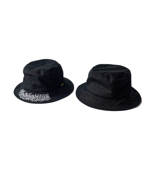 Subciety 刺繍入りバケットハット ブラック フリーサイズ Embroidery bucket hat（ハット）｜Subciety（サブサエティ）の