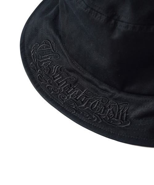 Subciety 刺繍入りバケットハット ブラック フリーサイズ Subciety 刺繍入りバケットハット ブラック フリーサイズ 帽子