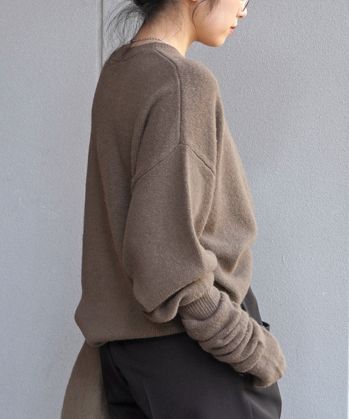 EVERYDAY I LIKE.（エヴリディアイライク）の「ヤク コージーセーター（ニット/セーター・レディース・チャコールグレー/ウッド・FREE）」の4枚目の写真