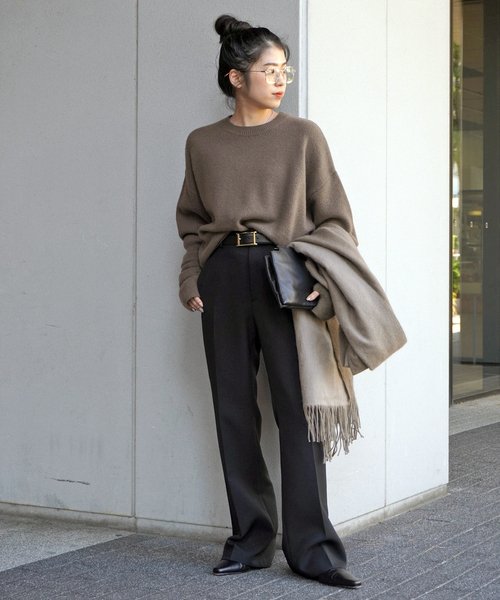 EVERYDAY I LIKE.（エヴリディアイライク）の「ヤク コージーセーター（ニット/セーター・レディース・チャコールグレー/ウッド・FREE）」の6枚目の写真