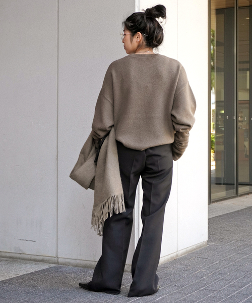 EVERYDAY I LIKE.（エヴリディアイライク）の「ヤク コージーセーター（ニット/セーター・レディース・チャコールグレー/ウッド・FREE）」の7枚目の写真