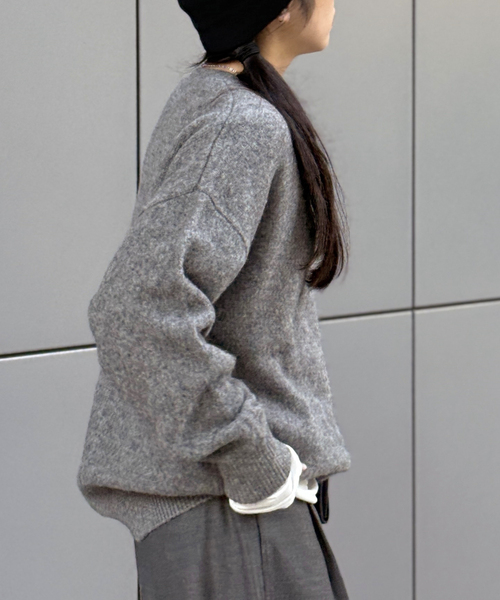EVERYDAY I LIKE.（エヴリディアイライク）の「ヤク コージーセーター（ニット/セーター・レディース・チャコールグレー/ウッド・FREE）」の10枚目の写真