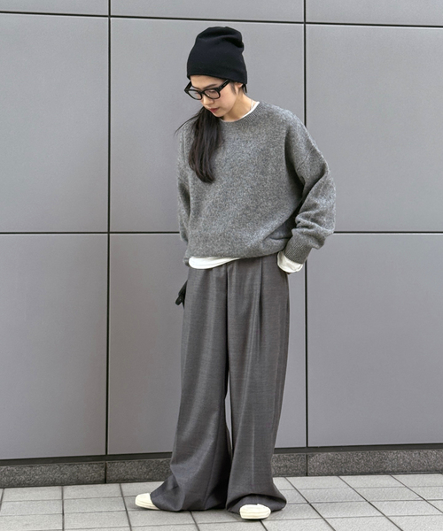 EVERYDAY I LIKE.（エヴリディアイライク）の「ヤク コージーセーター（ニット/セーター・レディース・チャコールグレー/ウッド・FREE）」の11枚目の写真