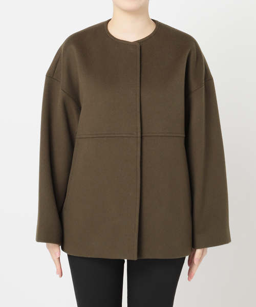 追加2》スーパー140ビーバーノーカラーショートコート（その他アウター