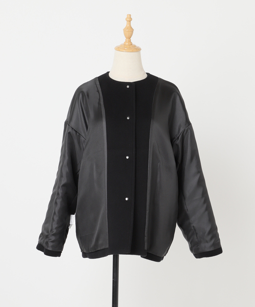 追加2》スーパー140ビーバーノーカラーショートコート（その他アウター