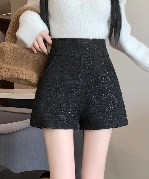 GLAMOROUS JANE(グラマラスジェーン)の「ラメツイードショートパンツ(その他パンツ・レディース・ブラック・S/M)」の6枚目の写真