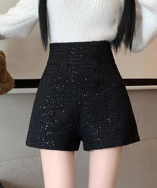 GLAMOROUS JANE(グラマラスジェーン)の「ラメツイードショートパンツ(その他パンツ・レディース・ブラック・S/M)」の4枚目の写真