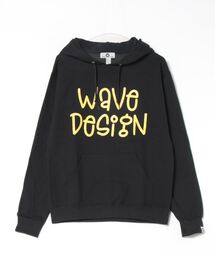 WAVE CITY（ウェイブシティ）の「WAVE DESIGN deformation logo hoodie／オリジナルロゴデザイン スウェットプルパーカー（パーカー）」