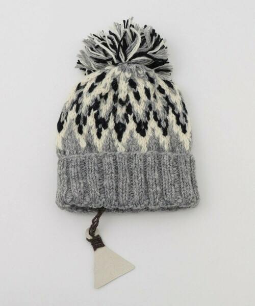 FRAPBOIS(フラボア)の「HCK ジャガードニットキャップ(ニットキャップ/ビーニー・レディース・グレー/アイボリー・FREE)」の12枚目の写真