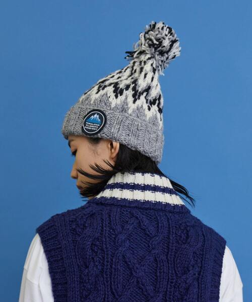 FRAPBOIS(フラボア)の「HCK ジャガードニットキャップ(ニットキャップ/ビーニー・レディース・グレー/アイボリー・FREE)」の6枚目の写真