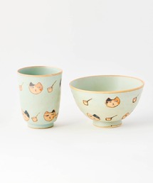 salle de bal（サルデバル）の「【 有田焼 / ありたやき 】猫も杓子も　茶碗・湯呑セット　KRT（食器）」